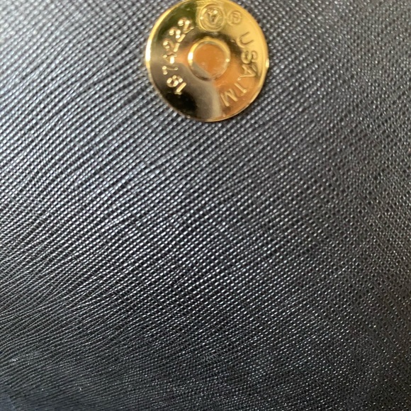 Michael Kors Gusset Leather Crossbody Bag - Black/Gold - Picture 8 of 13